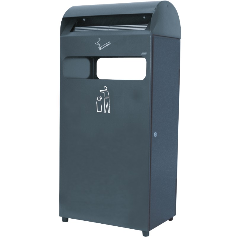 Cendrier 4,7 litres / Collecteur 48 litres - Gris anthracite