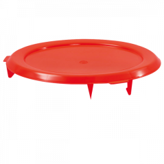 Couvercle plat pour conteneur rond HACCP 75L - Vert