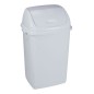 Poubelle polypropylène 50L avec couvercle basculant - Blanc Poubelle polypropylène 50L avec couvercle basculant - Blanc