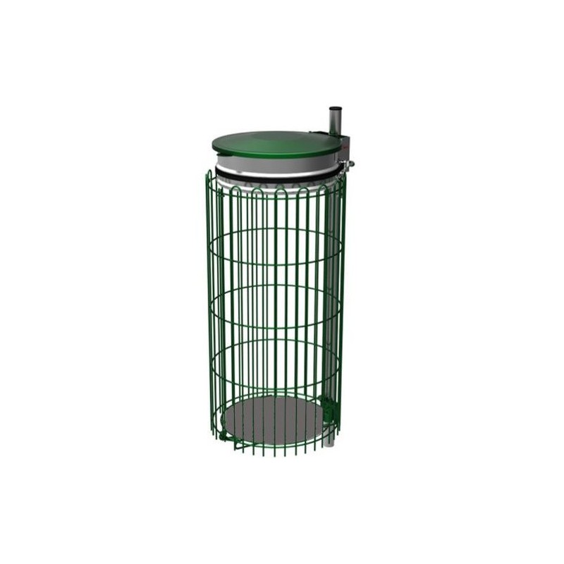 Entourage grillagé pour support-sac