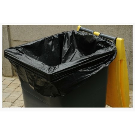 Housse conteneur 240L Noir 30µ 1150x1350 mm (100 sacs)