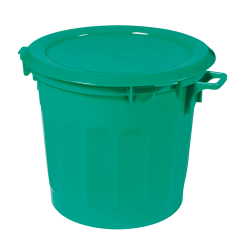 Couvercle plat pour conteneur rond HACCP 75L  - Vert
