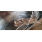 Corbeille cendrier 70L - Aspect acier bois - Ouverture peripherique