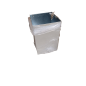 Corbeille cendrier 70L - Aspect acier bois - Ouverture peripherique
