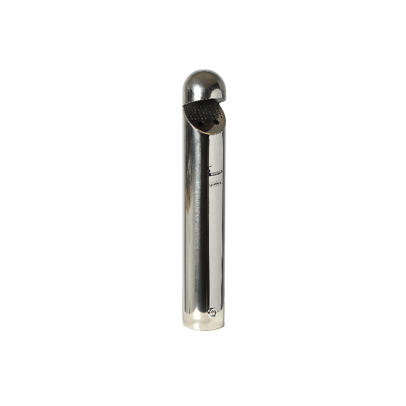 Cendrier sur pied avec toit 1.7L miroir inox