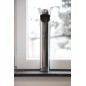 Cendrier sur pied avec toit 1.7L miroir inox
