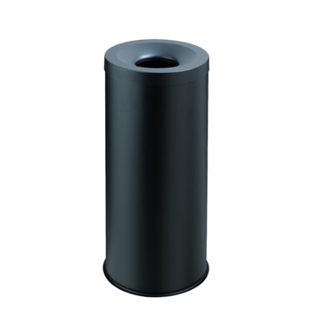 Corbeille anti-feu GRISU 50L - Gris/Acier noir