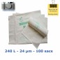 Housse type 240L Blanc biodégradable 24µ 1200x1400 mm (100 sacs)