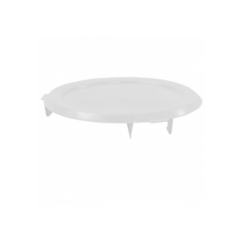 Couvercle plat pour conteneur rond HACCP 75L  - Blanc