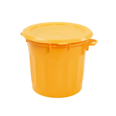 Couvercle plat pour conteneur rond HACCP 75L  - Vert