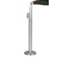 Cendrier colonne DOME 3 litres sur socle - Alu Cendrier colonne DOME 3 litres sur socle - Alu
