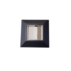 Corbeille cendrier 70L - Aspect acier bois - Ouverture peripherique