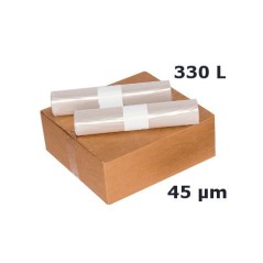 Sac poubelle renforcé 330L transparent 45µ (100 sacs)