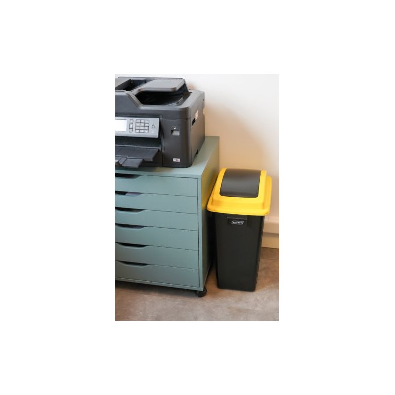 Poubelle tri sélectif avec couvercle basculant 40L