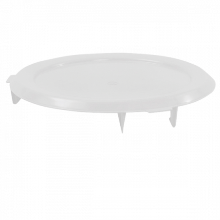 Couvercle plat pour conteneur rond HACCP 75L - Blanc