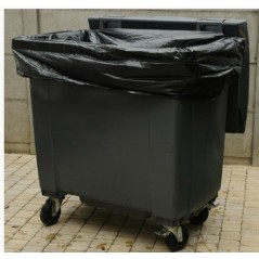 Housse conteneur 750L Noir 30µ 1930x1500 mm (50 sacs)