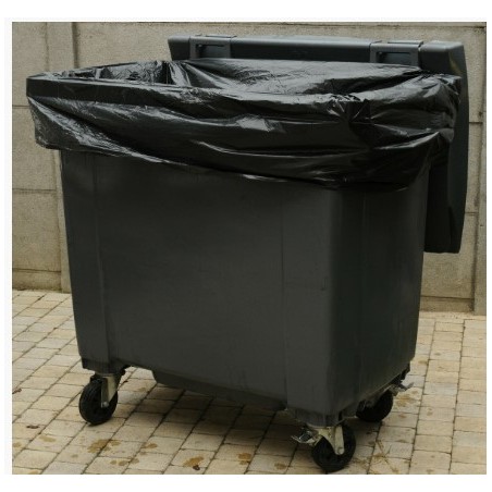 Housse conteneur 750L Noir 30µ 1930x1500 mm (50 sacs)