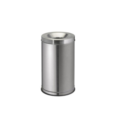 Corbeille anti-feu GRISU 50L - Gris/Inox brosse