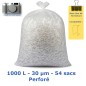 Sacs-poubelle 1000L Transp perf. 30µ 1350x2250 mm (54 sacs)