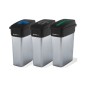 Poubelle 55L GEO sans couv. Aspect metal Poubelle 55L GEO sans couv. Aspect metal