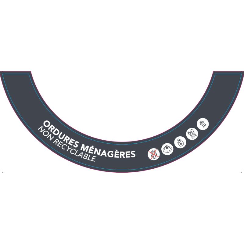 Sticker demi-lune TWIN-TWIN Ordures Ménagères 05-2026