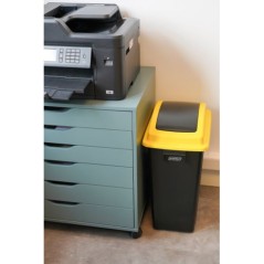 Poubelle tri sélectif avec couvercle basculant 40L