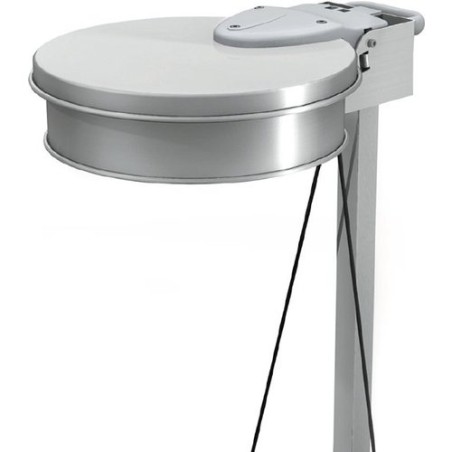 Chariot porte sac 100/130L Blanc avec roues et pedale