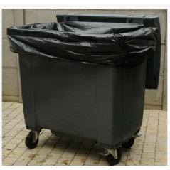 Housse conteneur 1100L Noir 30µ 2250x1750 mm (50 sacs)