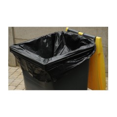 Housse conteneur 330L 30µm - Noir 1310x1350mm (100 sacs)