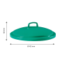 Couvercle avec poignée pour conteneur rond HACCP 50 L