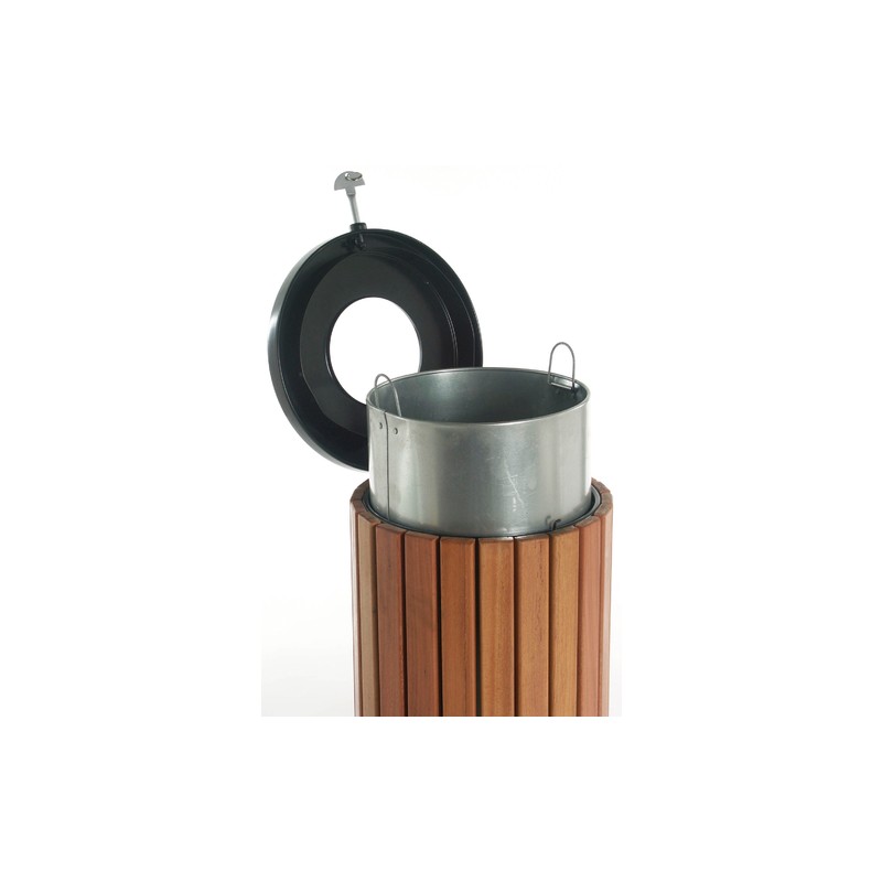 Corbeille ronde 70L - Aspect bois Corbeille ronde 70L - Aspect bois
