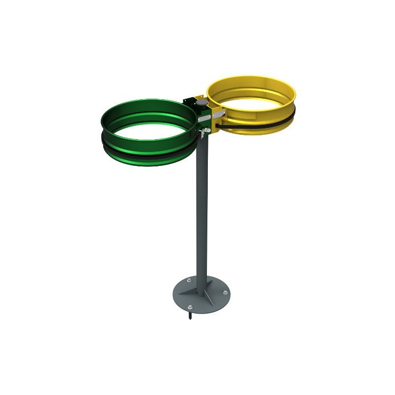 Support-sac biflux 80/110L sur platine Support-sac biflux 80/110L sur platine