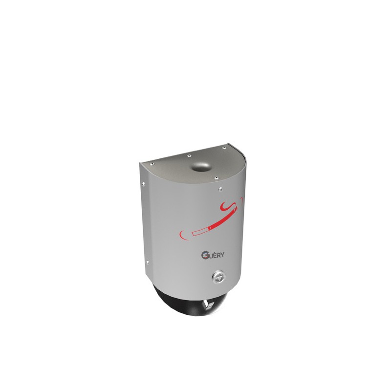 Cendrier mural 2,3 L demi-cylindrique Cendrier mural 2,3 L demi-cylindrique