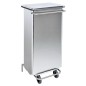 Poubelle a pedale 110L mobile - Inox 430 Poubelle a pedale 110L mobile - Inox 430
