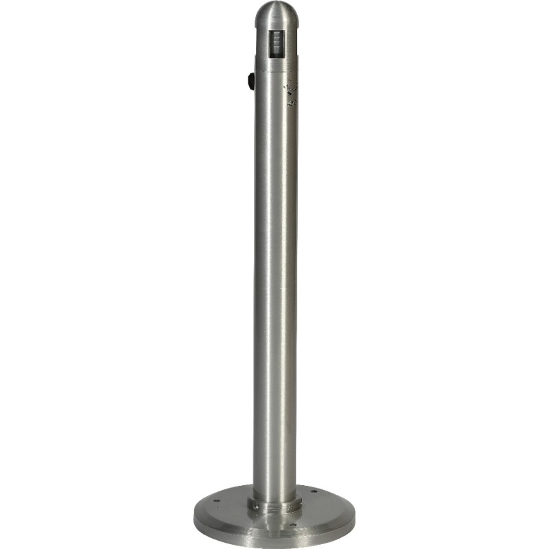 Cendrier colonne DOME 3 litres sur socle - Alu Cendrier colonne DOME 3 litres sur socle - Alu