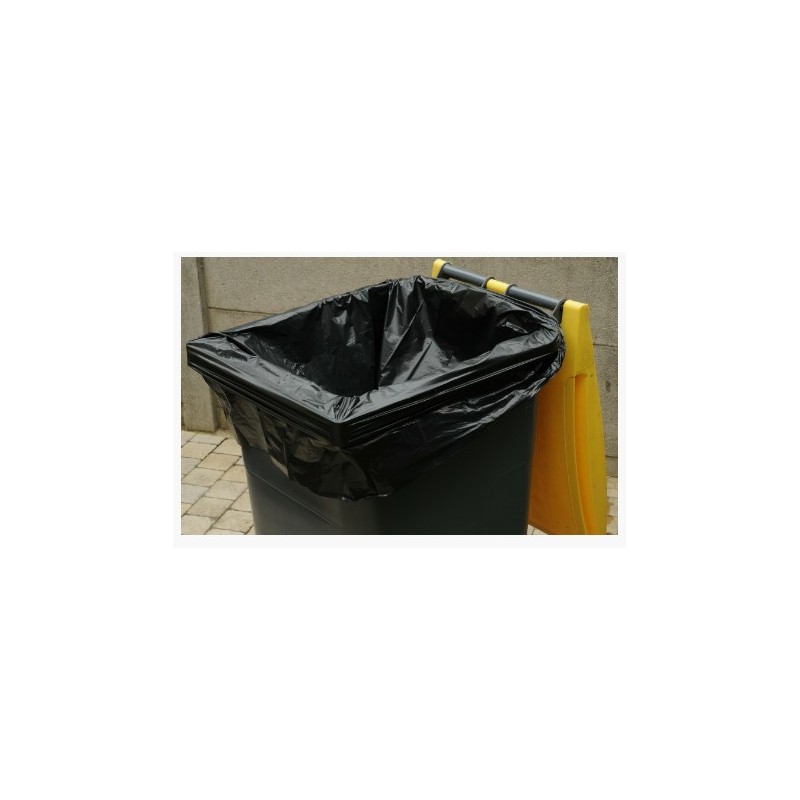 Housse conteneur 120L 30µm - Noir (10x10 housses) Housse conteneur 120L 30µm - Noir (10x10 housses)